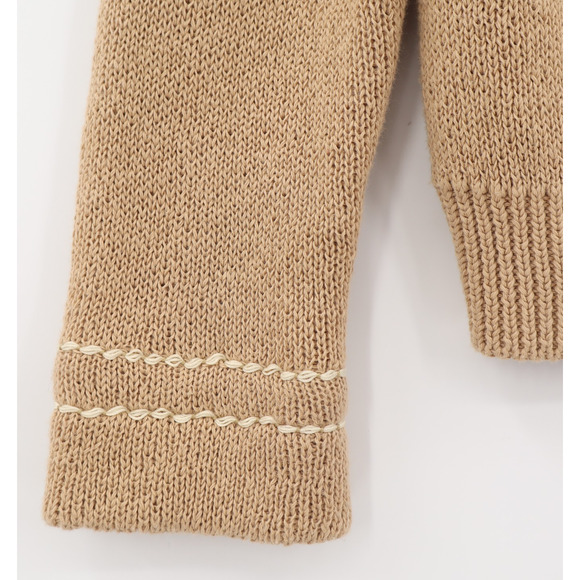 Prada Women's Cotton Cardigan Bold Button Accent Long Sleeve Beige Khaki Sz XS - Picture 6 of 11